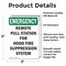 Signmission Remote Pull Station For Hood Fire Emergency Sign, Vinyl Decal, 3.5in W x 5in L, 2PK OS-2PACK-EM-D-35-V-10534 - alternate 5